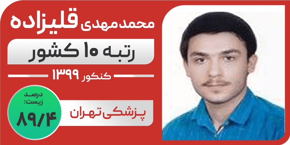 محمدمهدی قلیزاده - رتبه ۱۰